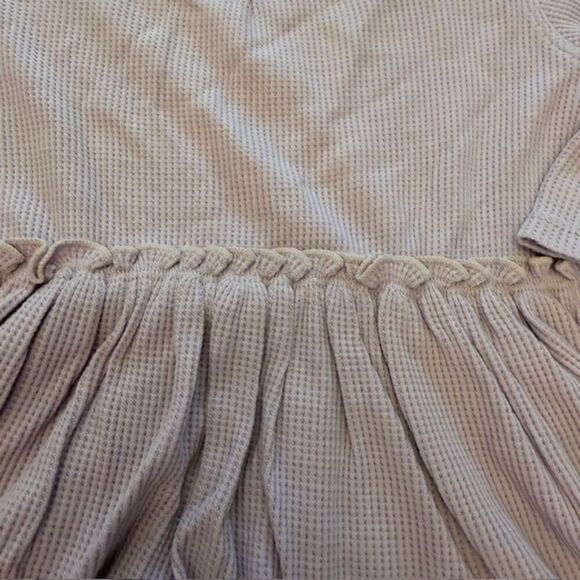 NWOT Loulou Lollipop Tencel Waffle Knit Bodysuit Dress Blush Pink Size 12-18 Mo - Picture 2 of 4